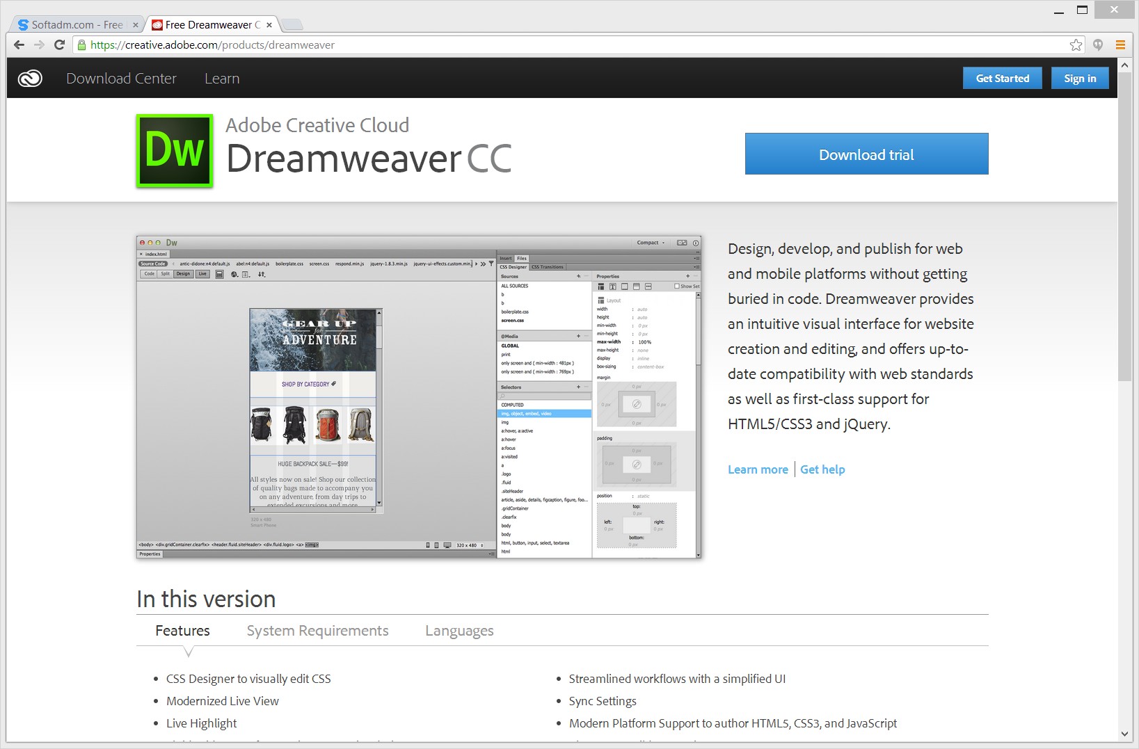 adobe dreamweaver cs6 for mac download